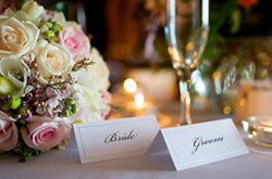 Bride and Groom Cards Wedding Reception Table